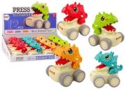 Auto dinozaur Triceratops napęd na nacisk MIX. Wydawca: Leantoys. Dadada.pl Opakowanie Auto dinozaur Triceratops napęd na nacisk MIX