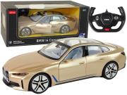Auto R/C BMW i4 1:14 złote. Wydawca: Rastar. Dadada.pl Opakowanie Auto R/C BMW i4 1:14 złote