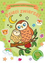 Okładka książki Bajeczna kolorowanka. Dzieci zwierząt