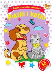 Okładka książki Bajeczna kolorowanka. Pieski i kotki