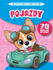 Bajecznie proste zadania. Pojazdy. Autor: Monika Kalinowska. Dadada.pl Okładka książki Bajecznie proste zadania. Pojazdy
