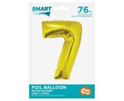 Opakowanie Balon foliowy cyfra 7 złota Smart 76cm