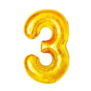 Opakowanie Balon foliowy złota cyfra '3'