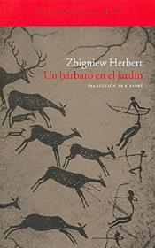 Barbaro en el jardin. Autor: Herbert Zbigniew. Dadada.pl Okładka książki Barbaro en el jardin