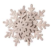 Opakowanie Baza drewniana - śnieżynki 15cm 2szt
