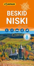 Beskid Niski mapa laminowana. Autor:   Praca zbiorowa. Dadada.pl Okładka książki Beskid Niski mapa laminowana