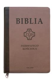 Okładka książki Biblia pierwszego Kościoła beż z paginatorami