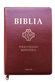 Okładka książki Biblia pierwszego Kościoła burgundowa paginatory