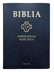 Okładka książki Biblia pierwszego Kościoła pvc granatowa