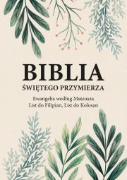 Biblia Świętego Przymierza. Ewangelia według Mateusza, List do Filipian, List do Kolosan. Autor: Andrzej Dorociński. Dadada.pl Okładka książki Biblia Świętego Przymierza. Ewangelia według Mateusza, List do Filipian, List do Kolosan