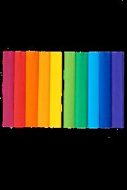 Opakowanie BIBUŁA MARSZCZONA TOP 2000 CREATINIO 25X200 MAŁY MIX TĘCZOWY KOMPLET 10 SZTUK