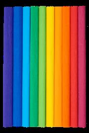 Opakowanie BIBUŁA MARSZCZONA TOP 2000 CREATINIO 50X200 MIX TĘCZOWY: bordowy, czerwony, c.pomarańcz, j.pomarańcz, żółty, j.zielony, zielony, turkusowy, niebieski, fiolet KOMPLET 10 SZTUK