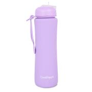 Opakowanie Bidon silikonowy 600ml Collpack Pump pudrowy fioletowy