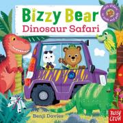 Bizzy Bear: Dinosaur Safari. Autor: Benji Davies. Dadada.pl Okładka książki Bizzy Bear: Dinosaur Safari