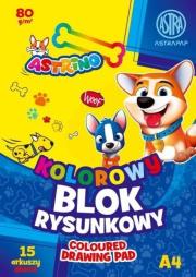 Opakowanie Blok kolorowy barwiony A4/15K 80g Astrino (10szt)