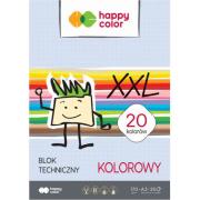 Opakowanie Blok techniczny kolorowy A3 170g Happy Color pakiet 10sztuk