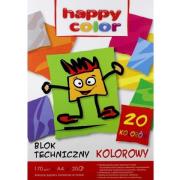 Blok techniczny kolorowy A4 170g Happy Color pakiet 20sztuk. Wydawca: HAPPY COLOR. Dadada.pl Opakowanie Blok techniczny kolorowy A4 170g Happy Color pakiet 20sztuk