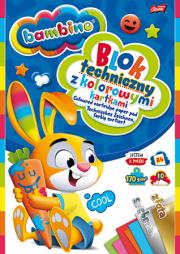 Opakowanie Blok techniczny z kolorowymi kartkami A4 10k BAMBINO STANDARD (złota i srebrna kartka) Pakiet 10 sztuk