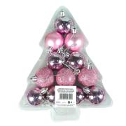 Opakowanie Bombki komplet w choince różowy 12szt