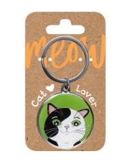 Opakowanie Brelok dla kociarzy - czarno-biały kot