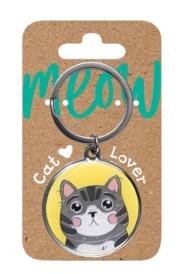 Opakowanie Brelok dla kociarzy - szary kot