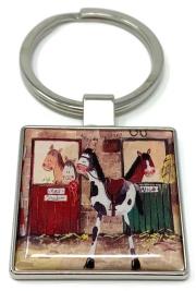 Opakowanie Brelok do kluczy K01 Konie w stajni
