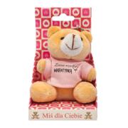 Opakowanie Brelok miś z koszulką. Zostań moją walentynką