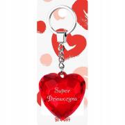 Opakowanie Brelok serce Super Dziewczyna