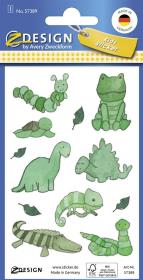 Opakowanie Brokatowe naklejki - Dinozaury, jaszczurki