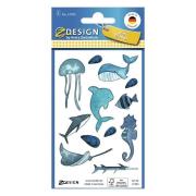 Opakowanie Brokatowe naklejki - Życie morskie