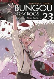 Bungou Stray Dogs. Tom 23. Autor: Kafka Asagiri, Sango Harukawa. Dadada.pl Okładka książki Bungou Stray Dogs. Tom 23