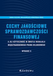 Okładka książki Cechy jakościowe sprawozdawczości finansowej..
