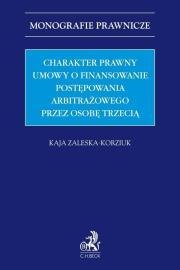 Okładka książki Charakter prawny umowy o finansowanie...