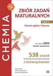 Chemia ogólna i fizyczna Zbiór zadań maturalnych Lata 2010–2023 Poziom rozszerzony  Cześć 1. Autor: Piotr Kosztołowicz, Dorota Kosztołowicz. Dadada.pl Okładka książki Chemia ogólna i fizyczna Zbiór zadań maturalnych Lata 2010–2023 Poziom rozszerzony  Cześć 1