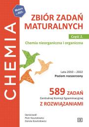 Chemia Zbiór zadań maturalnych Chemia nieorganiczna i organiczna Lata 2010–2022 część 2 poziom rozszerzony 589 zadań Centralnej Komisji Egzaminacyjnej z rozwiązaniami. Autor: Piotr Kosztołowicz, Dorota Kosztołowicz. Dadada.pl Okładka książki Chemia Zbiór zadań maturalnych Chemia nieorganiczna i organiczna Lata 2010–2022 część 2 poziom rozszerzony 589 zadań Centralnej Komisji Egzaminacyjnej z rozwiązaniami