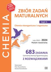 Chemia Zbiór zadań maturalnych Lata 2010–2024 Poziom rozszerzony 683 zadania CKEz rozwiązaniami Część 2 Chemia nieorganiczna i organiczna. Autor: Piotr Koształowicz, Dorota Koształowicz. Dadada.pl Okładka książki Chemia Zbiór zadań maturalnych Lata 2010–2024 Poziom rozszerzony 683 zadania CKEz rozwiązaniami Część 2 Chemia nieorganiczna i organiczna
