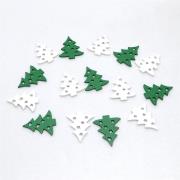 Opakowanie Choinki samoprzylepne z drewna 16szt