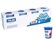 Opakowanie Ciastolina MILAN BASIC 4 słoiczki x 116 g różowa