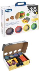 Opakowanie Ciastolina z akcesoriami Burgers 4 kolory MILAN