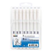 Opakowanie Cienkopis kreślarski 8szt UCHIDA