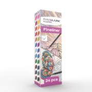 Cienkopisy Finliner Rawmark 24 kolory. Wydawca: Rawmark. Dadada.pl Opakowanie Cienkopisy Finliner Rawmark 24 kolory