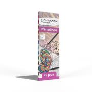 Cienkopisy Finliner Rawmark 6 kolorów. Wydawca: Rawmark. Dadada.pl Opakowanie Cienkopisy Finliner Rawmark 6 kolorów