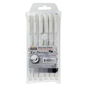 Opakowanie Cienkopisy graficzne do szkiców szare 6szt