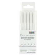 Opakowanie Cienkopisy graficzne z końcówką pędzelkowatą 5szt