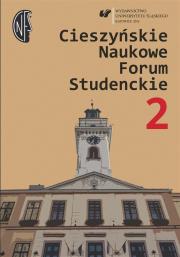 Okładka książki Cieszyńskie Naukowe Forum Studenckie. T. 2