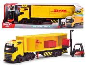 City ciężarówka z naczepą DHL 35cm. Wydawca: Dickie Toys. Dadada.pl Opakowanie City ciężarówka z naczepą DHL 35cm