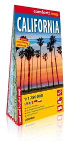 Comfort! map California 1:250 000 w.2025. Autor: Opracowanie zbiorowe. Dadada.pl Okładka książki Comfort! map California 1:250 000 w.2025