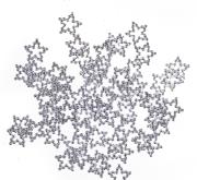 Opakowanie Confetti gwiazdki srebrne 60szt