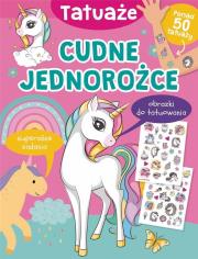 Cudne jednorożce. Tatuaże. Autor: Basia Szymanek. Dadada.pl Okładka książki Cudne jednorożce. Tatuaże