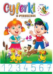 Cyferki z pieskiem. Autor: Kruszewski Włodzimierz, Ernest Błędowski. Dadada.pl Okładka książki Cyferki z pieskiem